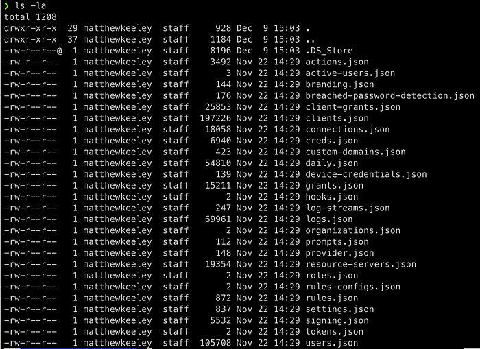 Execution of the dump function